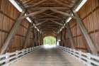 USA, Oregon, Lane County, Jasper Place Road, Fall Creek. Pengra Covered Bridge. Art Print